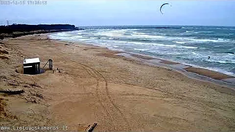 Palangos paplūdimys 2025-12-15 dienos vaizdai pagreitintai