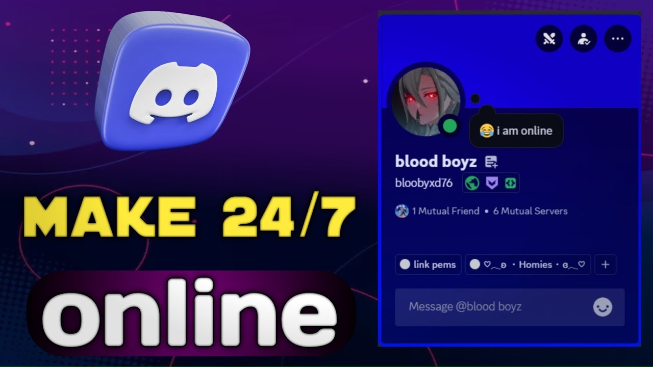 How to make a Discord Account Always Online 24/7