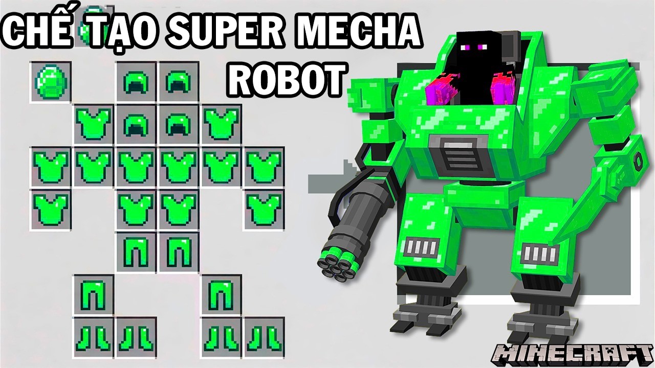 Chế tạo Super Mecha Bot Kim cương siêu việt trong Minecraft | GHTG Minecraft
