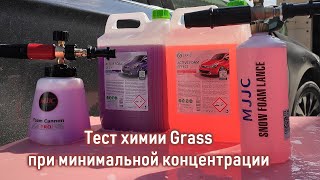 Повторный тест авто-химии Grass при минимальной концентрации