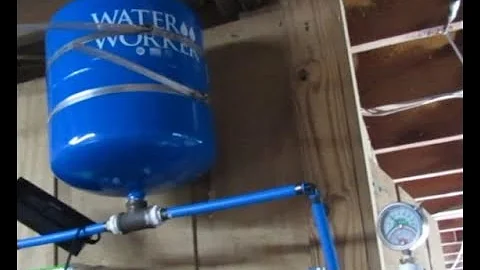 How to install 4 gallon Water Worker Well Pressure Tank and review.