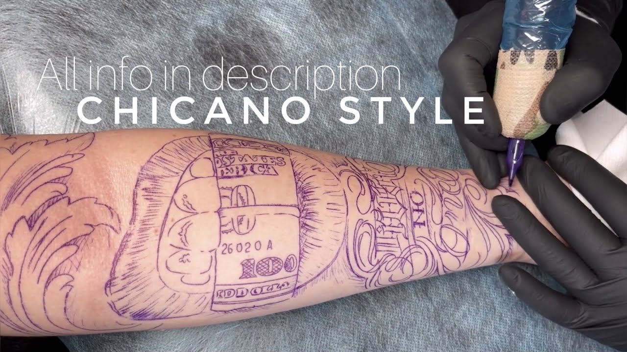 Tattoo timelapse-chicano style payasa