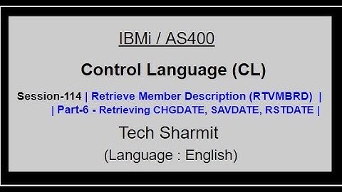 Retrieve Member Description (RTVMBRD) Part-6 | IBM i | AS400 | CLLE | cl programming in IBM i  AS400