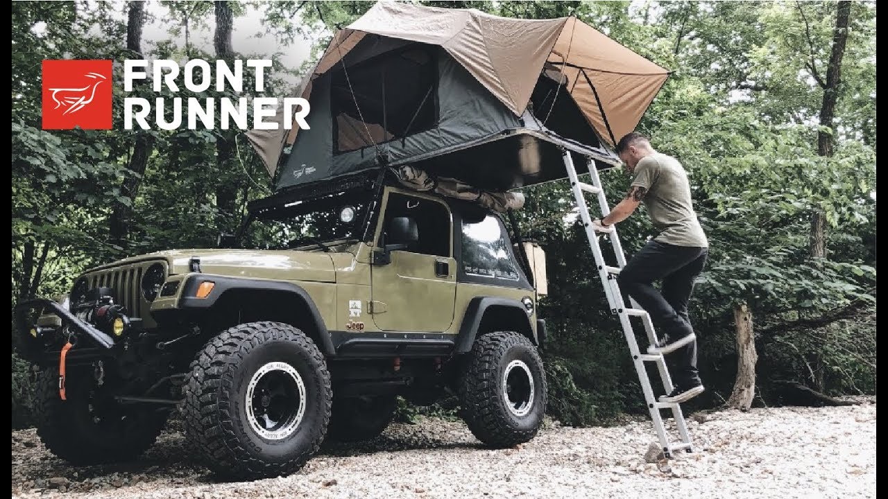 Overland Jeep Wrangler TJ - Front Runner Roof Top Tent Install - YouTube