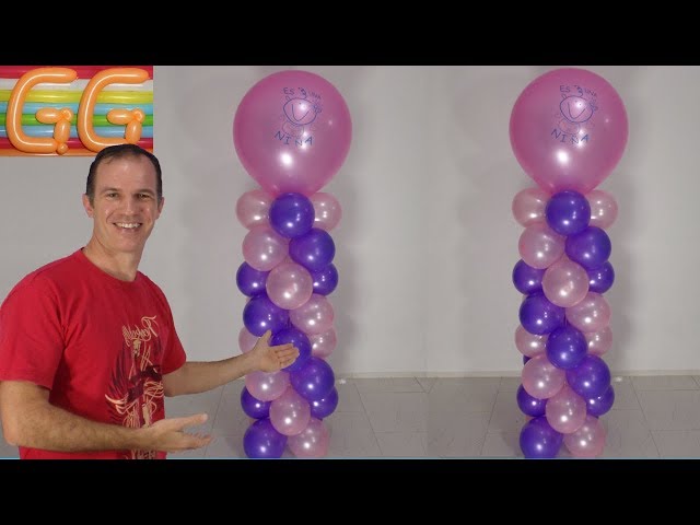 Aprende esta técnica para hacer columnas de globos tu mismo y ahorrarás  mucho dinero en tu próxima fiesta. No nec…