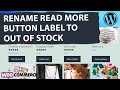 How to Rename Read More Button Label to Out of Stock in WooCommerce Shop / Category / Loop Pages