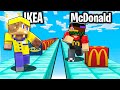 IKEA vs McDONALD - CORSA CON I LUCKYBLOCK su Minecraft