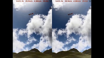 3D Control line flying with PicaSim in Cross-Eye View