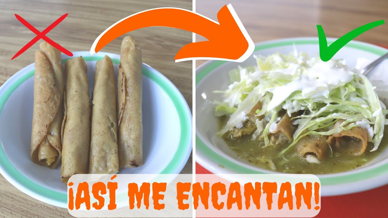 Tacos dorados AHOGADOS ¡DELICIOSOS! Las comidas de Liz YouTube