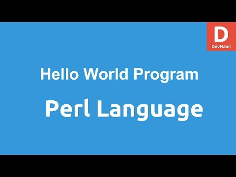 Perl Programming First Script Hello World