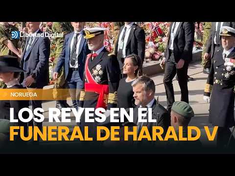 Los reyes de España asisten al funeral de Harald V