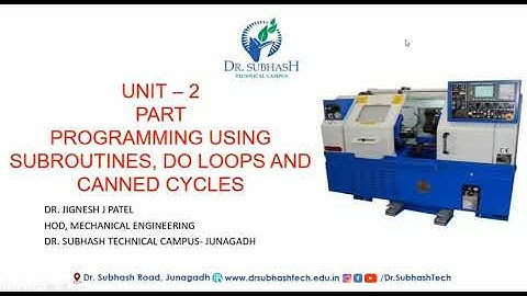Part Program using Subroutine, Do Loops and Canned Cycles