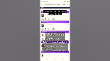 vu course selection open today|| how to do course selection