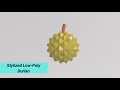 Stylized Low-Poly Durian