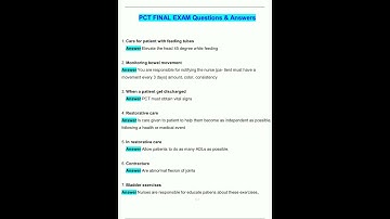 PCT FINAL EXAM Latest 2025  2026 Update Questions and Verified Answers  100 Correct  Grade A1088
