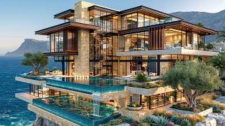 Inside a $10 Million Oceanfront Mega Mansion 🌊 | Luxury Chill LoFi & Relaxing Ambience