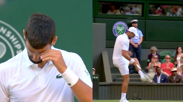 Novak Djokovic crying & breaking racket from foot after Jannik Sinner wins Wimbledon Semi final