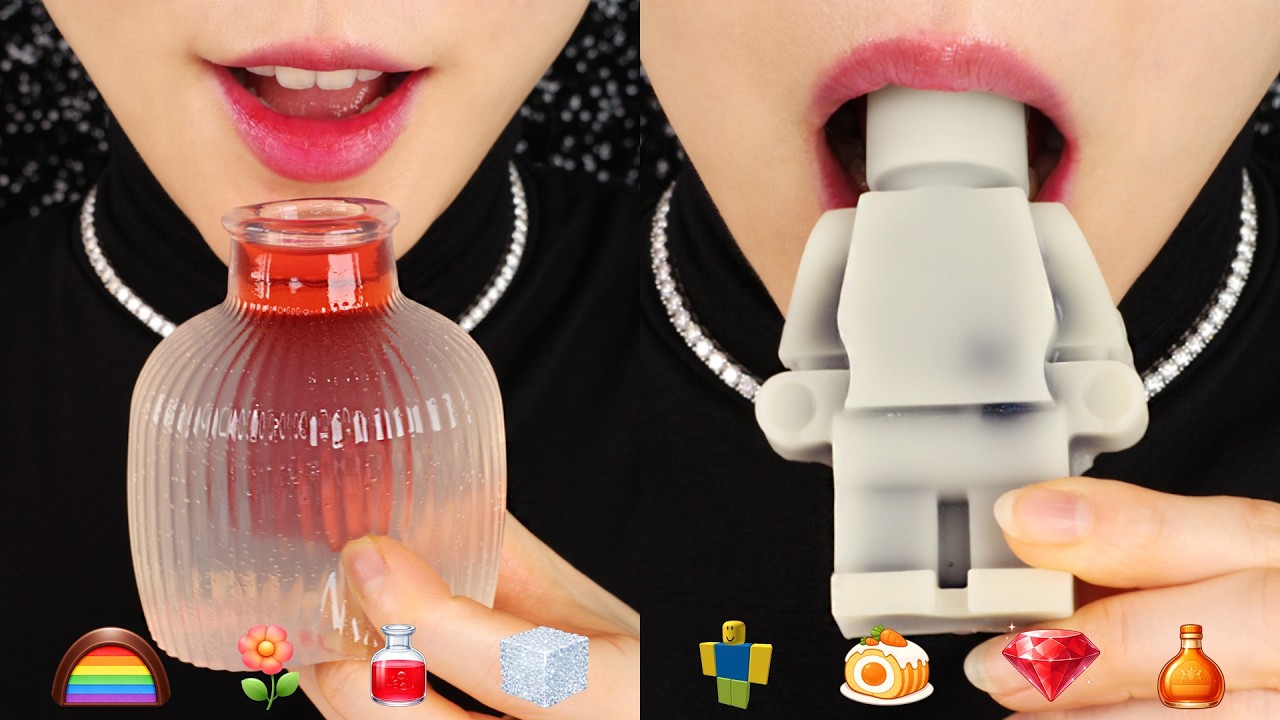 FROZEN WAX CANDY ASMR CHOCOLATE COVERED MARSHMALLOW ASMR JELLY ASMR CANDY ASMR 🍭