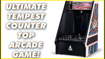 Atari Tempest Video Arcade Machine: 8" LCD Screen, 5 Classic Games - Portable Mini Home Gaming!