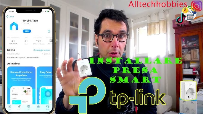 TP-Link Tapo P105 Smart Plug Linea Smart Home  Design Compatto,  compatibile con ogni tipo di spina! 