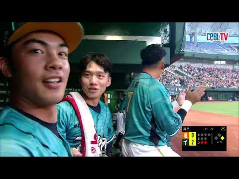 05/18 統一 VS 台鋼 五局下，陳文杰今日猛打賞，安打幫助台鋼拿下第二分