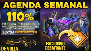 INSIGNIA DE DESAFIANTE, FAMAS VIÚVA NEGRA E COELHO DELINQUENTE DE VOLTA, BÔNUS DE RECARGA E MAIS!
