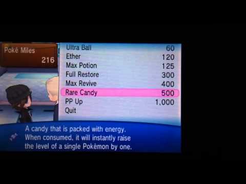 Pokemon X and Y how to get rare candy fast and get poke mil