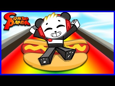 Roblox Slide Down On Giant Food Let S Play Get Eaten With Combo Panda Youtube - let s play roblox slide down stuff on rainbow fidget spinner youtube