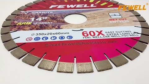 Laser welded 14inch arix diamond segment 20mm height diamond saw blade for cutting granite