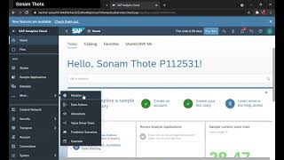 SAP Analytics Cloud Navigation Walk Through