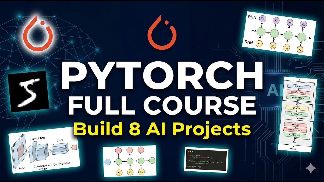 Learn PyTorch by Building 8 AI Projects | Deep Learning Full Course ...