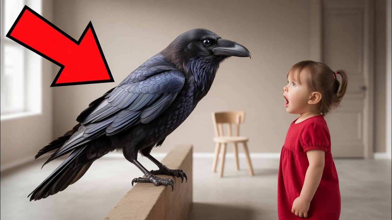 Невероятно: ворон и ребёнок — то, что произошло, шокировало