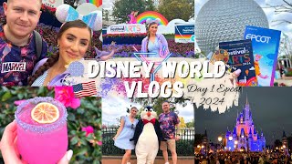 WALT DISNEY WORLD DAY 1 | EPCOT FESTIVAL OF THE ARTS 2024 & MAGIC KINGDOM EVENING VLOG