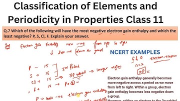 Which of the following will have the most negative electron gain enthalpy and which least negative