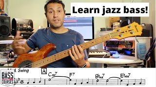 Video thumbnail of "Jazz Standards, Walking Bass & Chart Reading (Autumn Leaves)"