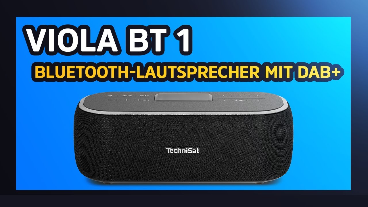 TechniSat VIOLA BT 1 - Altavoz portátil Bluetooth con Radio Digital Dab (FM, Dab, Temporizador de Alarma, Memoria de Favoritos, LCD, función de Manos Libres, Entrada AUX, 6W) Negro/Gris