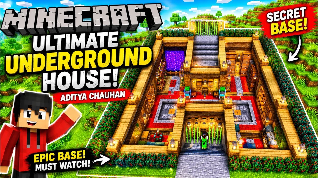 I Built the ULTIMATE Underground Base in Minecraft! - YouTube