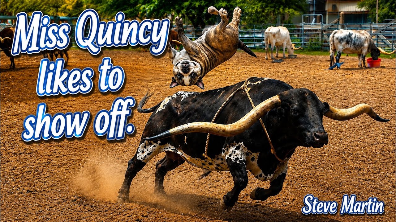 Miss Quincy likes to show off. She got a 10 on the landing. The patriotic crowd loved it!
