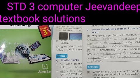 Unit-1| STD 3| Using the Computer| Information and Communication technology|Jeevandeep Computer book