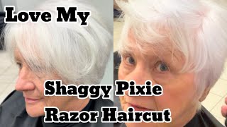 Shaggy Pixie Haircut With Razor 🥰🥰