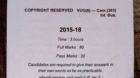 semester6 b.com (honours)(363)(International Business)vbu UG(2015-18)PYQ