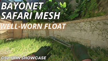 Bayonet Safari Mesh (Well-Worn) | CS2 Skin Showcase with NEW Animation