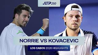 Cameron Norrie vs Aleksandar Kovacevic Highlights | Los Cabos 2026 Round 1