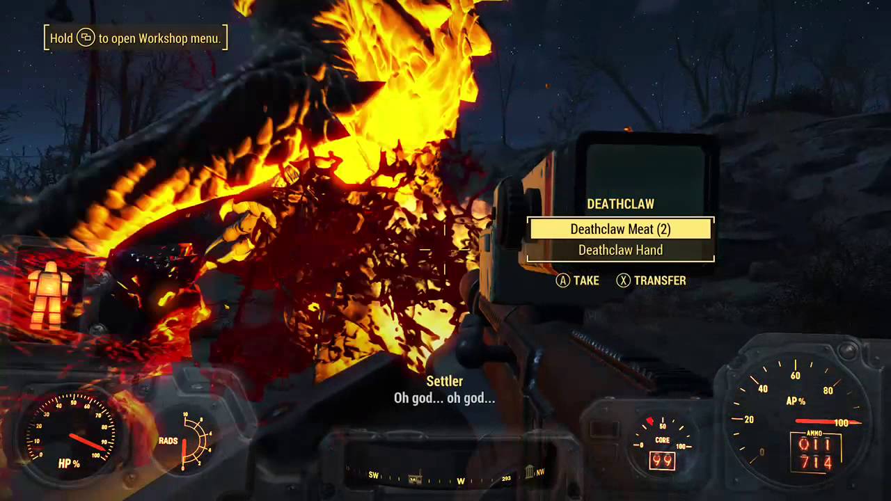 Fallout 4 Deathclaw Attack - YouTube