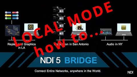 NDI Bridge Local Mode How it works!