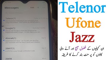 How to block Telenor company call SMS // Telenor Ufone jazz company call SMS Kaise band Karen ||