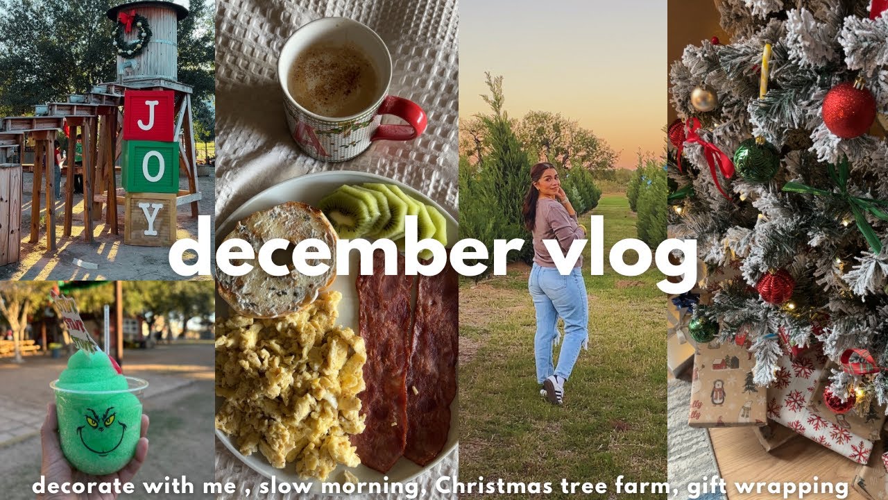 Декабрьский видеоблог 🎁: уютное утро, праздничные покупки и украшение дома, первая поездка на ело...
