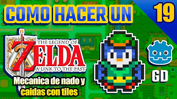 Como hacer un:  Zelda A link To The Past! con Godot 4 GDScript | #19 Nado y caidas con tiles