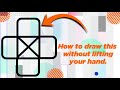 How to draw a box  or square with letter X in the middle without lifting your hand.