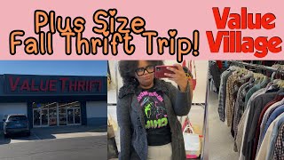 🛍️VLOG: Plus Size Thrifting! | Thrifting My Fall Wardrobe! | Value Village Finds! | johnayapatricia